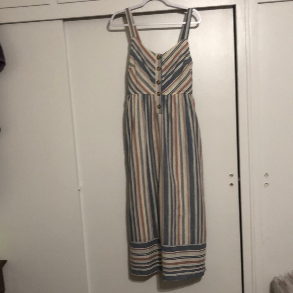 Striped cotton maxi dress